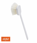 Henny Penny Pressure Fryer Cleaning Gong Brush with White Handle - 490mm Length, 95mm Head Size