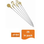 25 Pack 46 cm Chicken Lamb Skewers for Kebab Shops - Durable Shish for Grilling