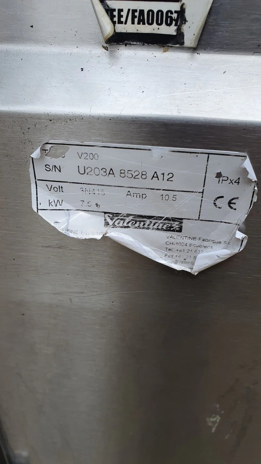 Valentine V200 Electric Fryer Single Basket,single Phase Fully working Serviced