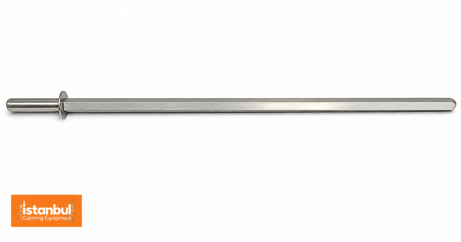 Stainless Steel 80 cm Pole Rod Skewer For Kebab Machines Catering Spare Parts