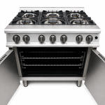 Falcon 6 Burner Dominator Plus G3101 Natural Gas Oven Range - Professional Kitchen Cooker