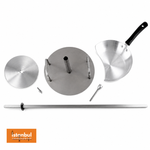 All-In-One Doner Kebab Rod, Disc, Pin, Spike, Stand & Kebab Catcher Pan Set