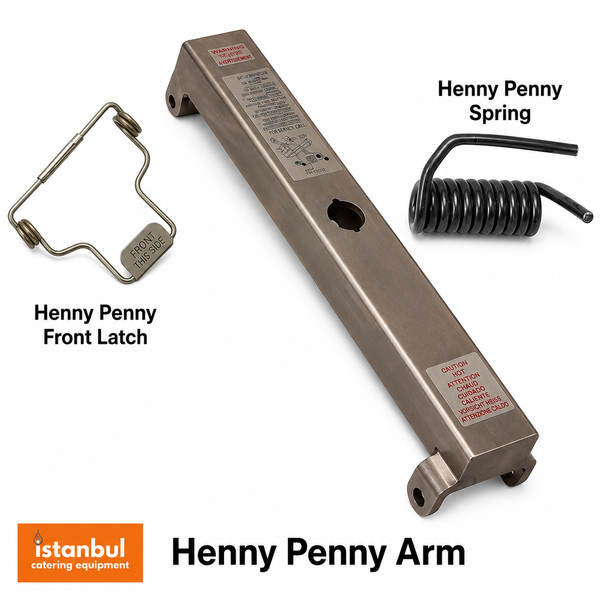 Henny Penny Pressure Fryer Arm, Lid Latch Spring 16199 And Front Spring 75293