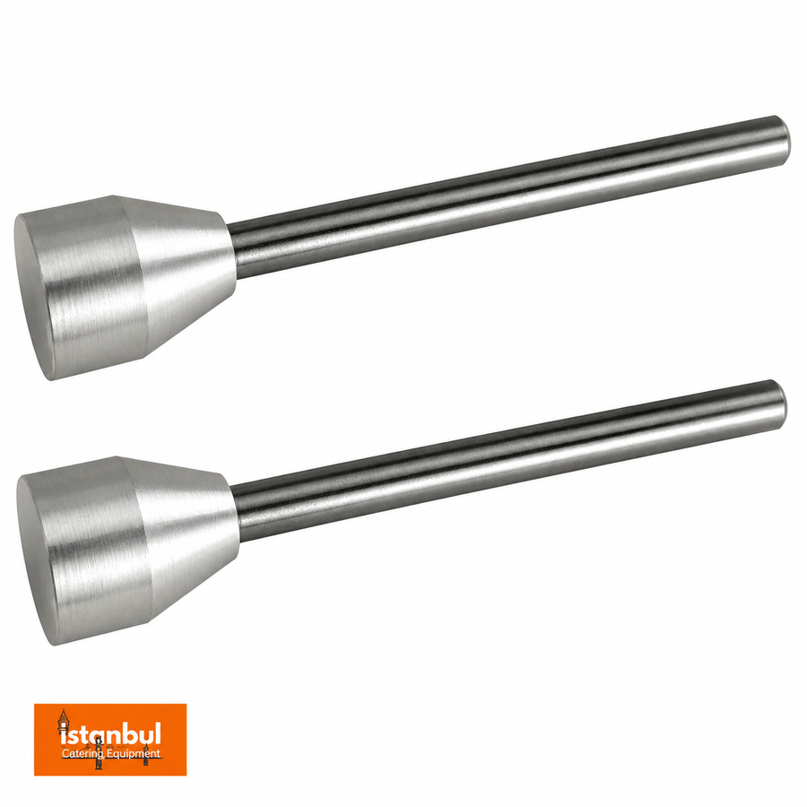 2x Stainless Steel Skewer Rod Pins Doner Kebab Shawarma Machine Parts