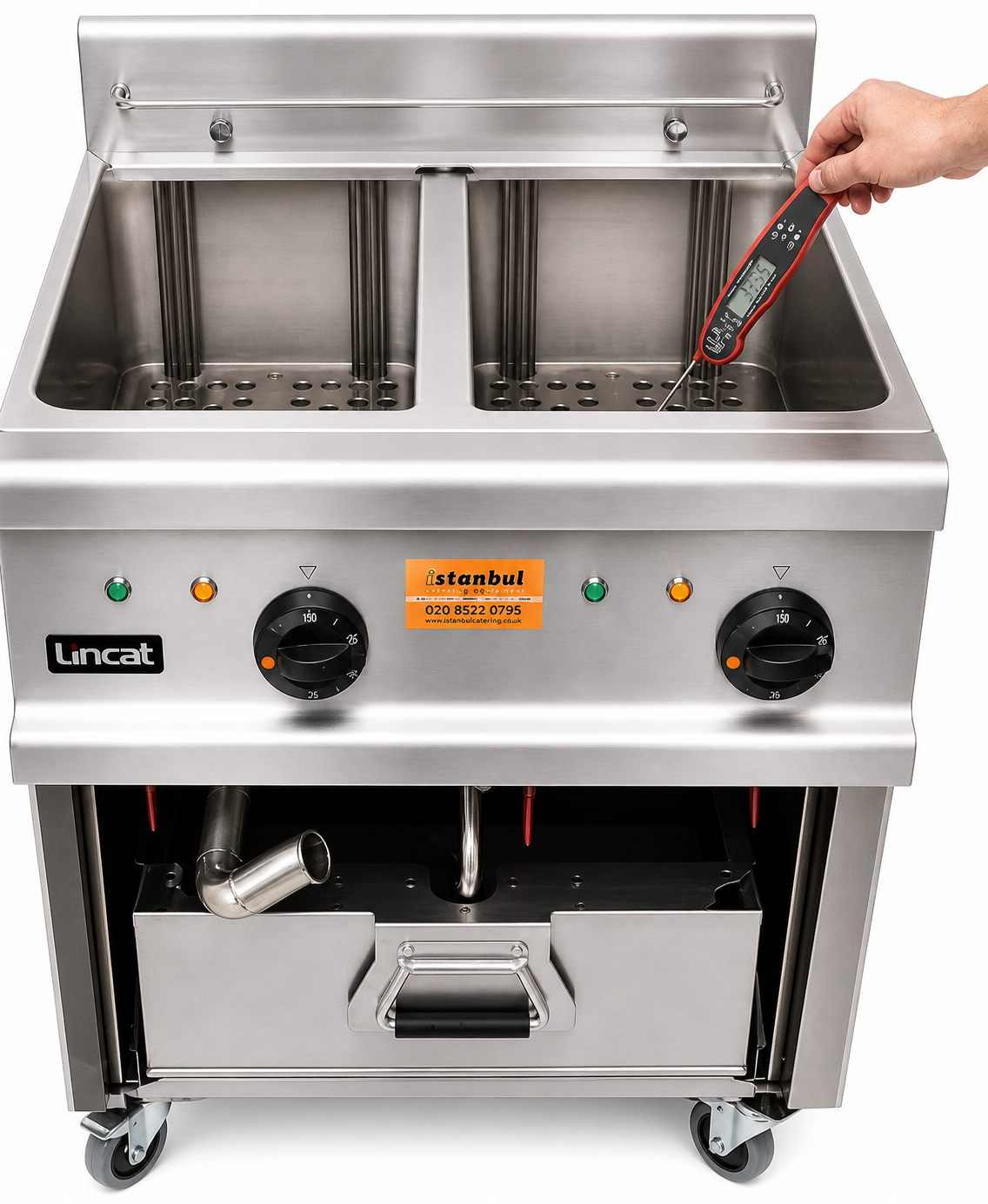 Lincat Opus 700 Double Electric 3 Phase Filtration Fryer OE7113/F/S