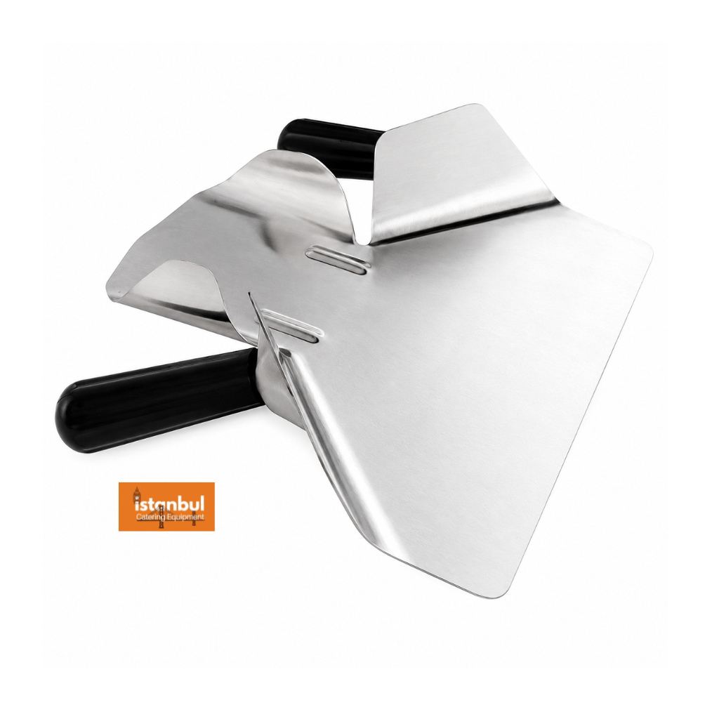 Professional Heavy Duty Chip Scoop Double Handle Metal French Fries Bagger
