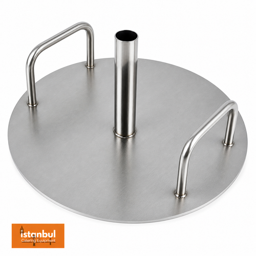 2 X Doner Shawarma Skewer Stand with Handle - Convenient grilling accessory for even cooking and easy transportation.