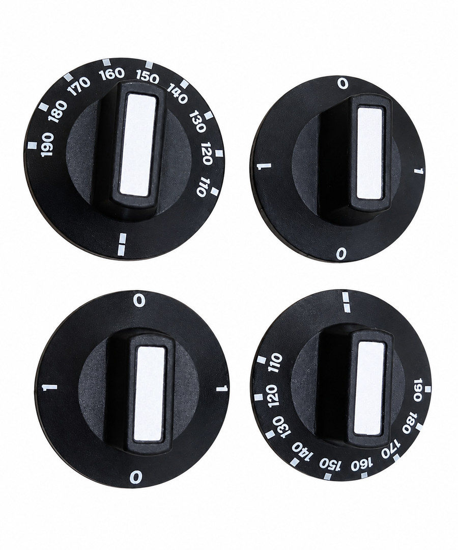 Valentine Fryer Heat Thermostat Knobs And On Off Knobs 2 Sets V Series Evo New Fast Delivery