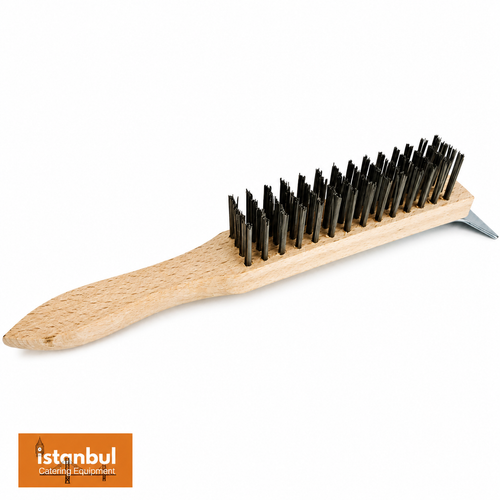 Archway Charcoal Grill Brushes Set of 3 - a heavy-duty charcoal grill brush set designed for effective cleaning of BBQ grills and kebab machines.