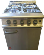 Falcon 4 Burner Dominator Plus Oven Range G3161  Natural Gas with Feet Mint