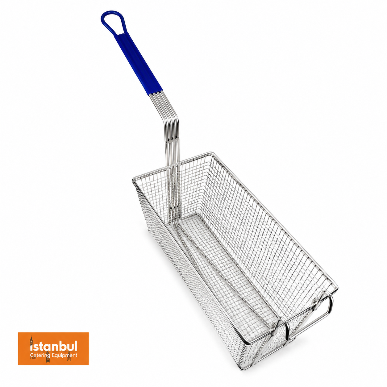 Blue Seal Fryer Basket GT45/GT46 018019 - Durable Chrome Metal, Ergonomic Handle, 340mm Size