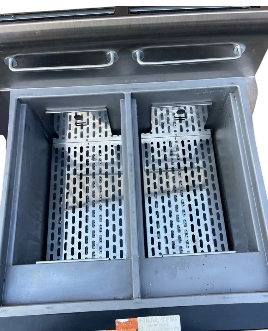 LINCAT -J10/P - Silverlink Propane Gas Free-standing Twin Tank Fryer – 2 Baskets