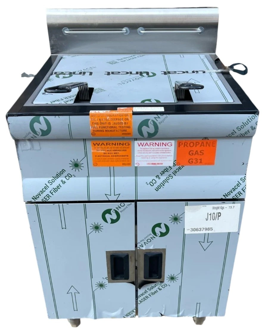 LINCAT -J10/P - Silverlink Propane Gas Free-standing Twin Tank Fryer – 2 Baskets