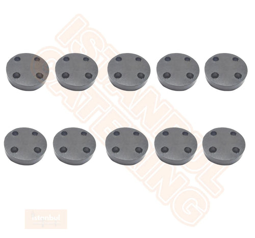 Close-up of ARCHWAY Kebab Machine Rubber Coupling Plummer Block emphasizing hole-to-hole spacing for easy installation.