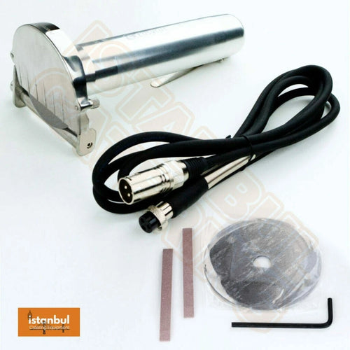 EasyCut Doner Kebab Machine with genuine metal head and 80mm cutting disk, perfect for slicing kebabs at home or in a commercial kitchen.