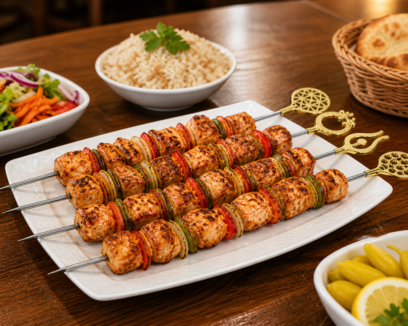 50 x Archway 46 cm Chicken Lamb Skewer Shish For Kebab Shop Turkish Kebab Shish