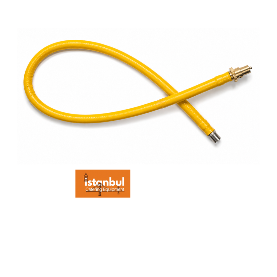 2 X Yellow Gas Pipe Commercial Catering Yellow Gas Pipe 180 cm Push and twist