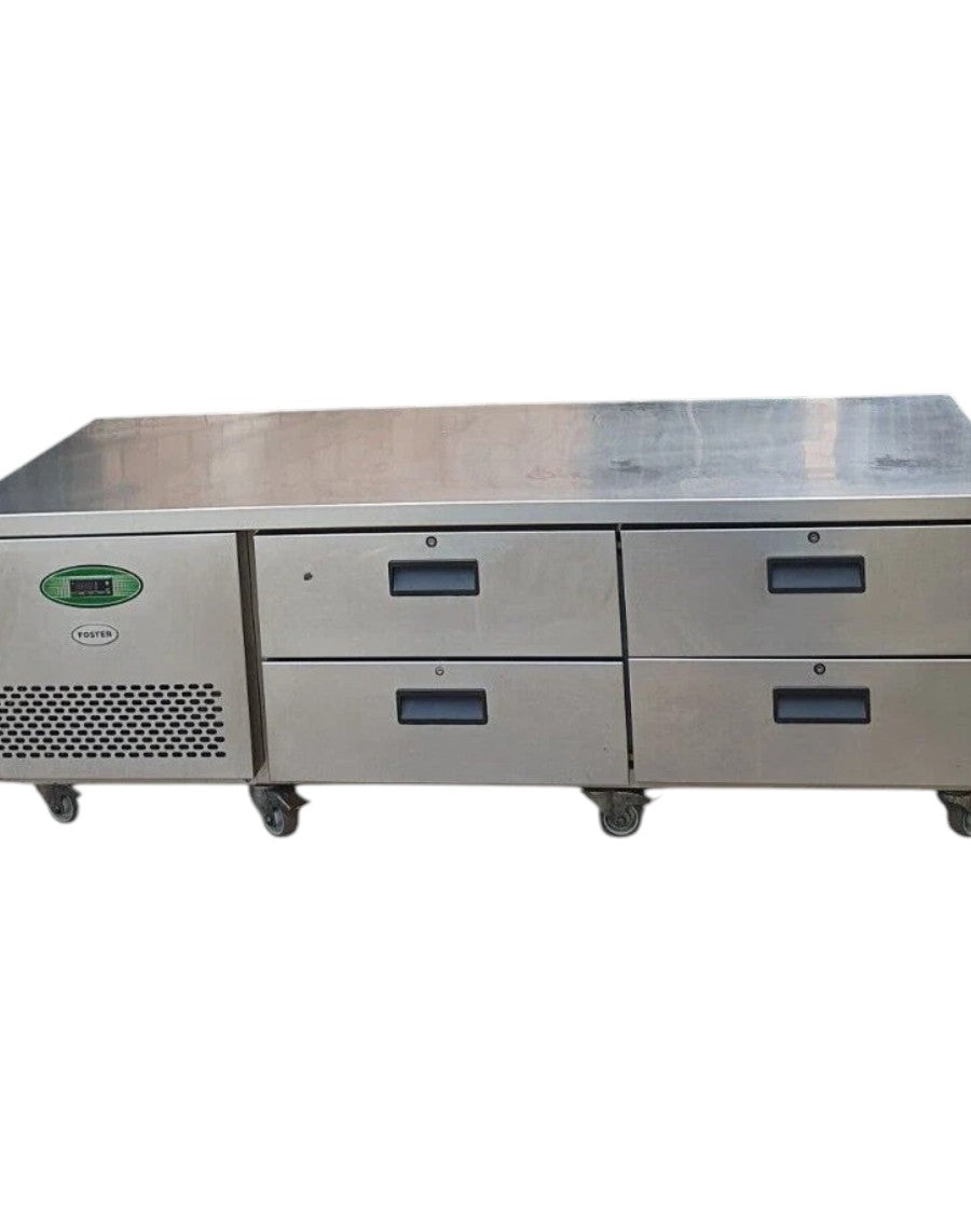 Foster LL2/4H Four Drawer Low Level Counter Fridge Refrigerator - 13amp 4-Drawer