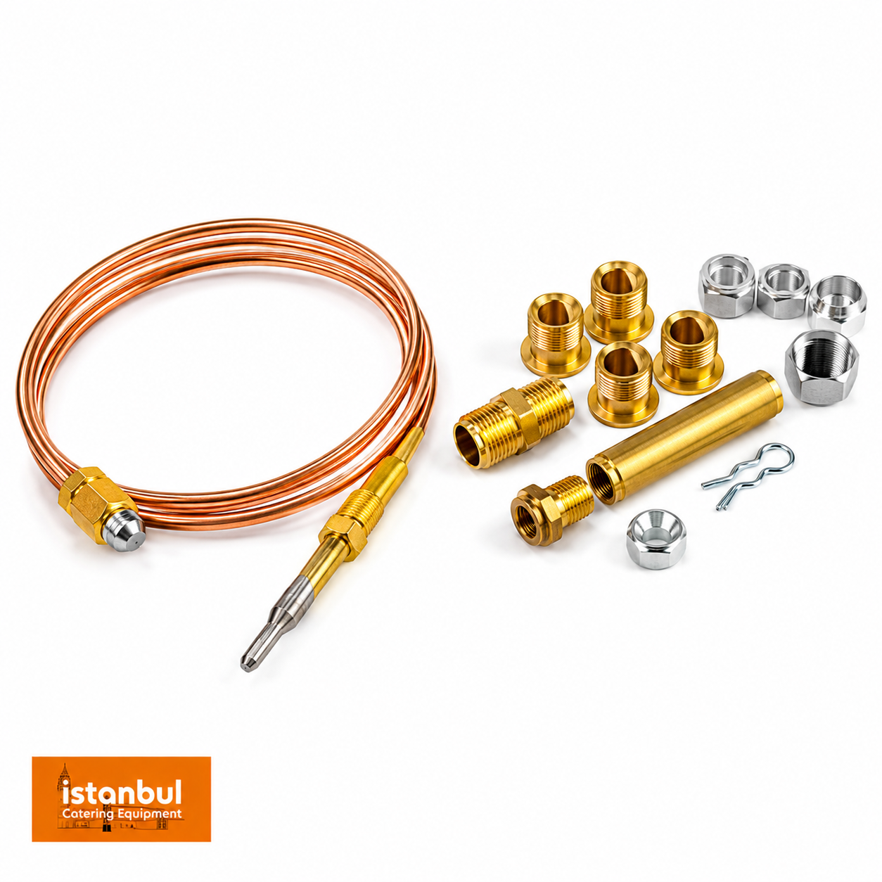 2X Gas Oven Thermocouple Kit - Universal 600mm Pilot Burner Set for Accurate Cooking