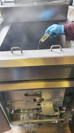 Moorwood Vulcan Fryer Natural Gas Single Tank Double Basket Free Standing