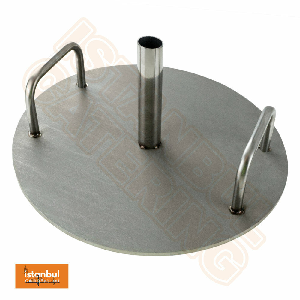 High-quality Doner Shawarma Skewer Stand with Handle for Carrying, designed for stability and convenience during outdoor cooking.