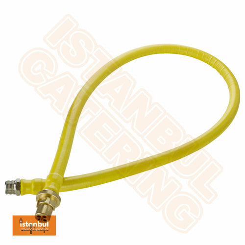 1/2"X 1200mm Gas Pipe for Archway Doner Machines - Yellow Gas Pipe suitable for commercial catering.