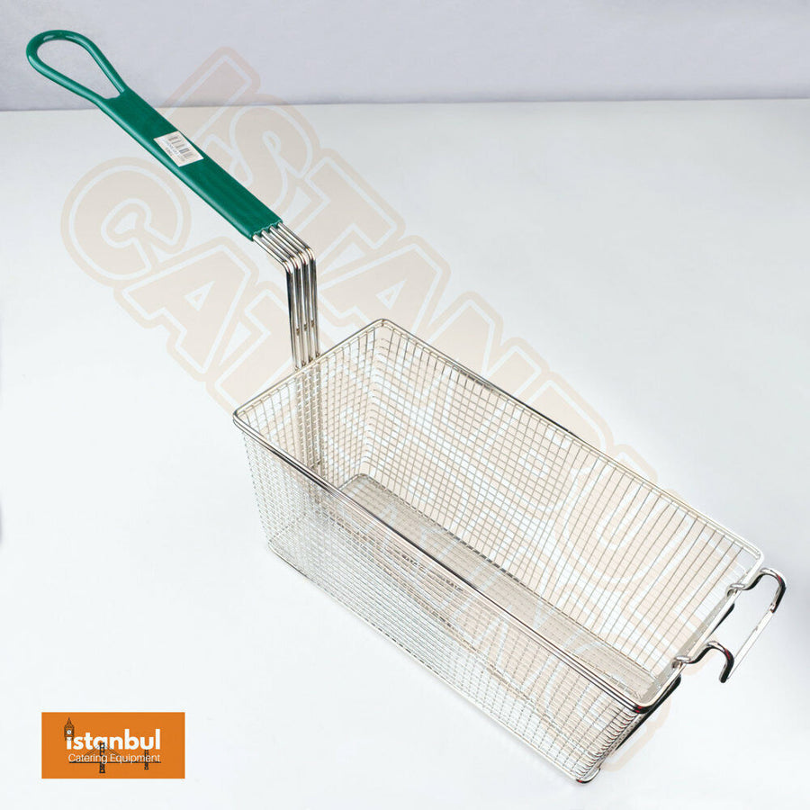 Heavy Duty Rectangular Chip Fat Frying Deep Fryer Basket Size: 320x150x136mm