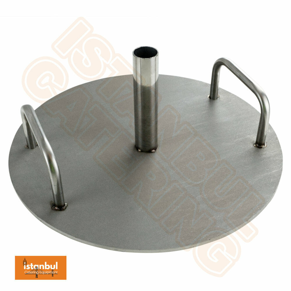 Doner Shawarma Skewer Stand with Handle for Carrying made of durable stainless steel, perfect for grilling enthusiasts.